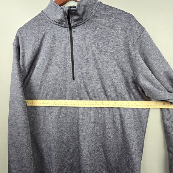 TGW Quarter Zip Pullover Lightweight Shirt Jacket Blue Gray Mens Size L Preppy - Picture 9 of 11